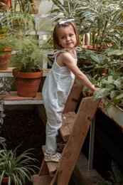 Unisex linen/cotton romper