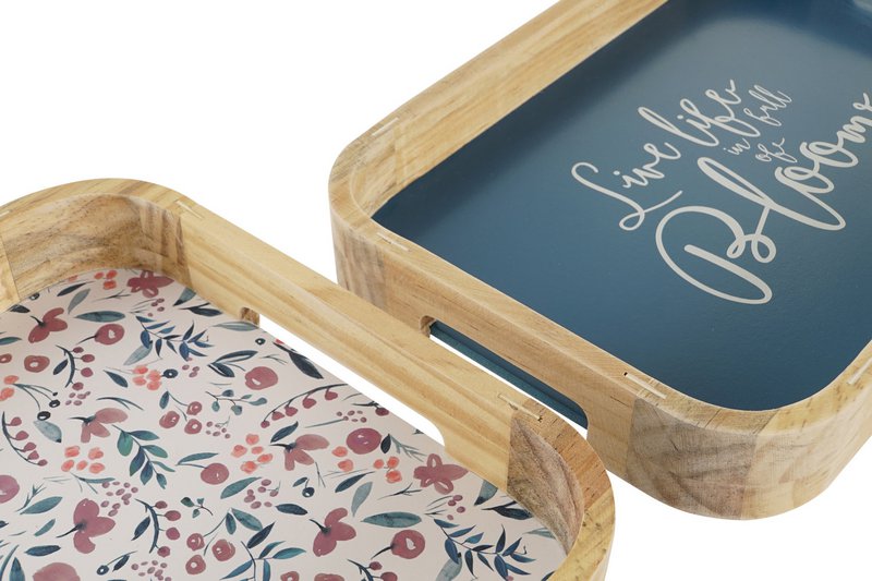 BANDEJA DECORACION SÆT 2 MDF 35X24X4,5 NATURLIG LD203570