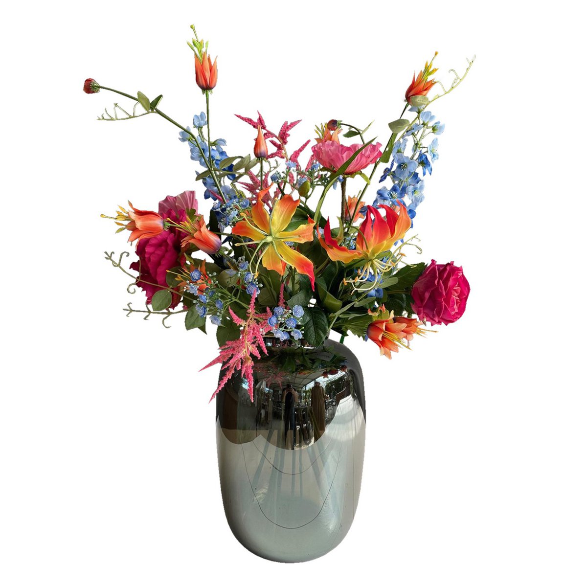 Künstliche Blumen - Blumenstrauß L - Colorful Glam - 80cm