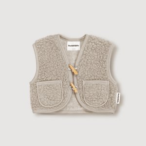 Woll-Sherpa-Weste – Sand