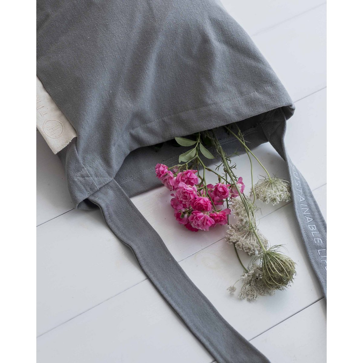Mira Canvas Tas - Ultiem Grijs 100% biologisch katoen