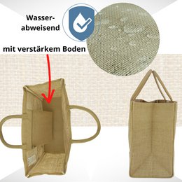 Sac shopping Domelo en jute. Sac cabas en jute. Grand panier de courses/sac de plage hydrofuge. Sac de bain XXL/sac de courses cadeaux pour femmes.