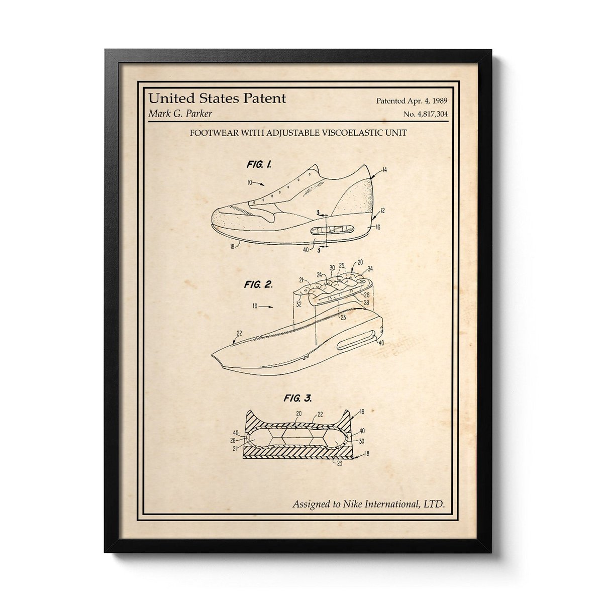 Plakat patentowy Nike Air Max