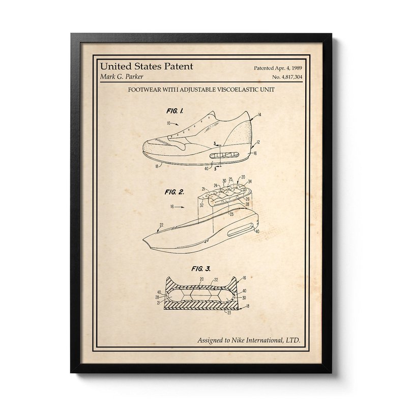 Póster de patente de Nike Air Max