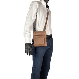 Skuldertaske eller Crossbody-taske i 6 farver glat læder med justerbar skulderrem