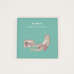 Livre éducatif interactif pour enfant cadeau d'anniversaire création sur mesure la valise de petite loutre
