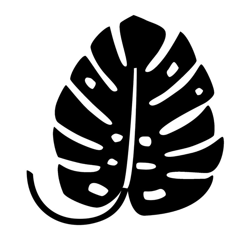 Monstera Blatt Holzstempel