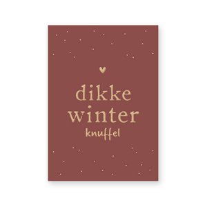 Karte Dicke Winterumarmung | Goldfolie