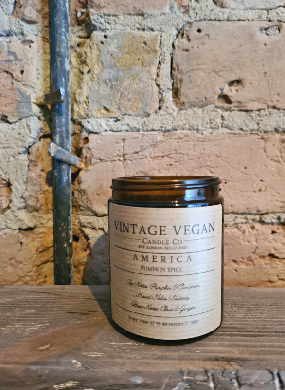 American Pumpkin Vintage Vegan Travel Candle 180ml