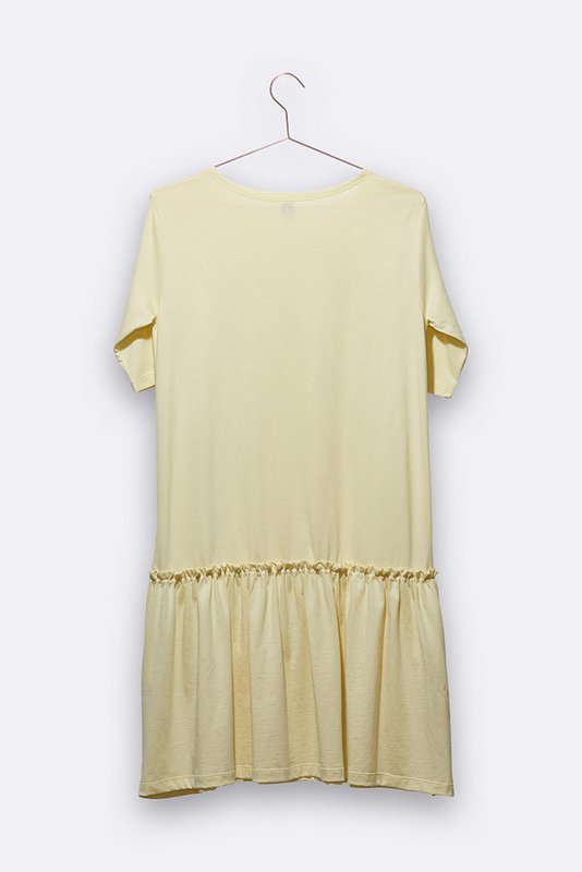 Lea dress in light yellow for women