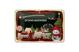 Targa in metallo auguri di Natale Decorazione regalo SCHWANEWEDE 18x12 cm