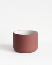 Tazza da cappuccino Fondamenta | terracotta/bianco