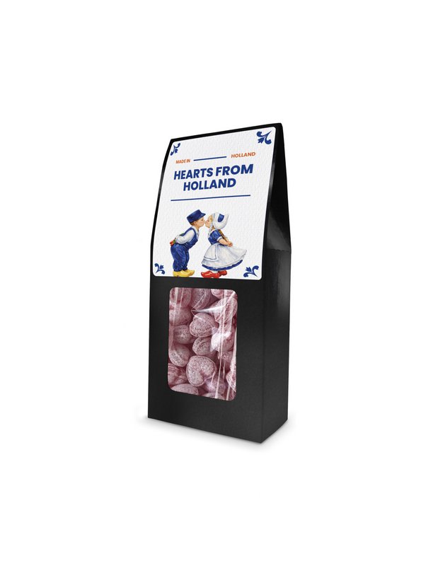 Box Herzen aus Holland (schwarz) 150g