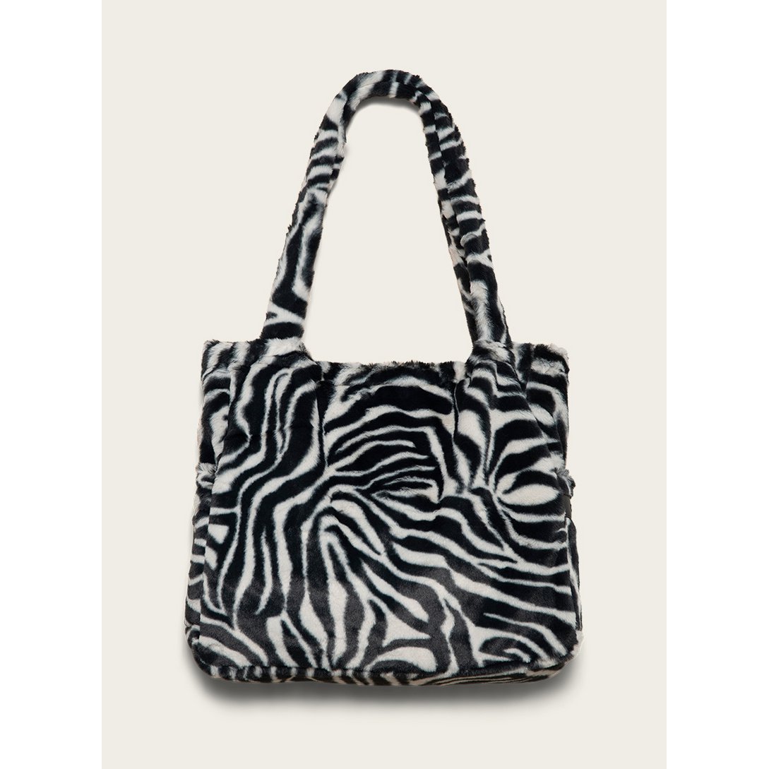 Omay Klassisk Taske Zebra Hvid