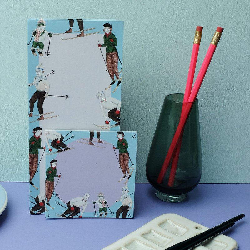 Notice block 10x20 cm skiers