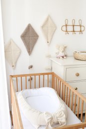 fluwelen babynest met strik (7 kleuren)
