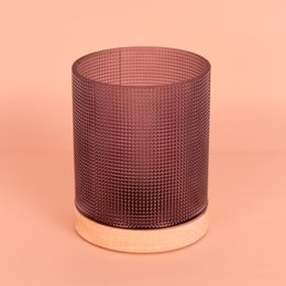 KRISTALLLAMPE MIT HOLZFUSS HF