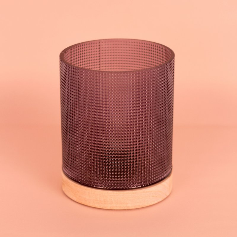 KRISTALLLAMPE MIT HOLZFUSS HF