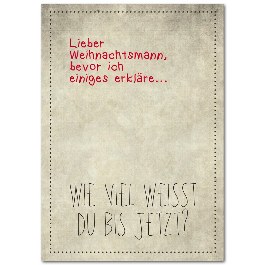 Postkarte "Wieviel weißt du?"