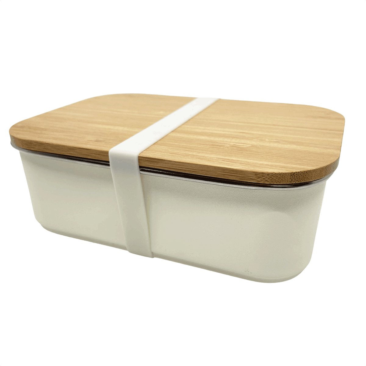 Silicone elastic lunch box (set) - White