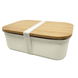 Portapranzo elastico in silicone (set) - Bianco