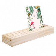 Jewelery display wood four rows for jewelery cards