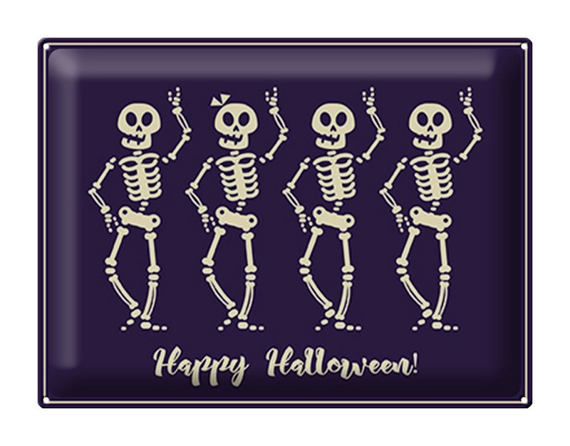 Blechschild Halloween 40x30cm Happy Halloween Fest