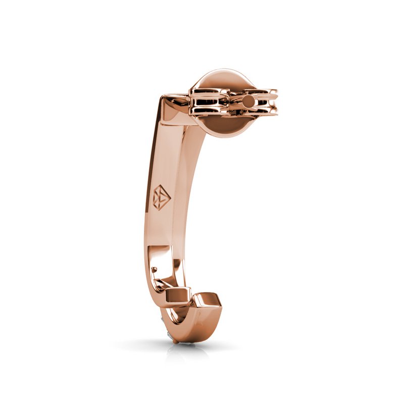 Joyce Earrings - Rose Gold and Crystal