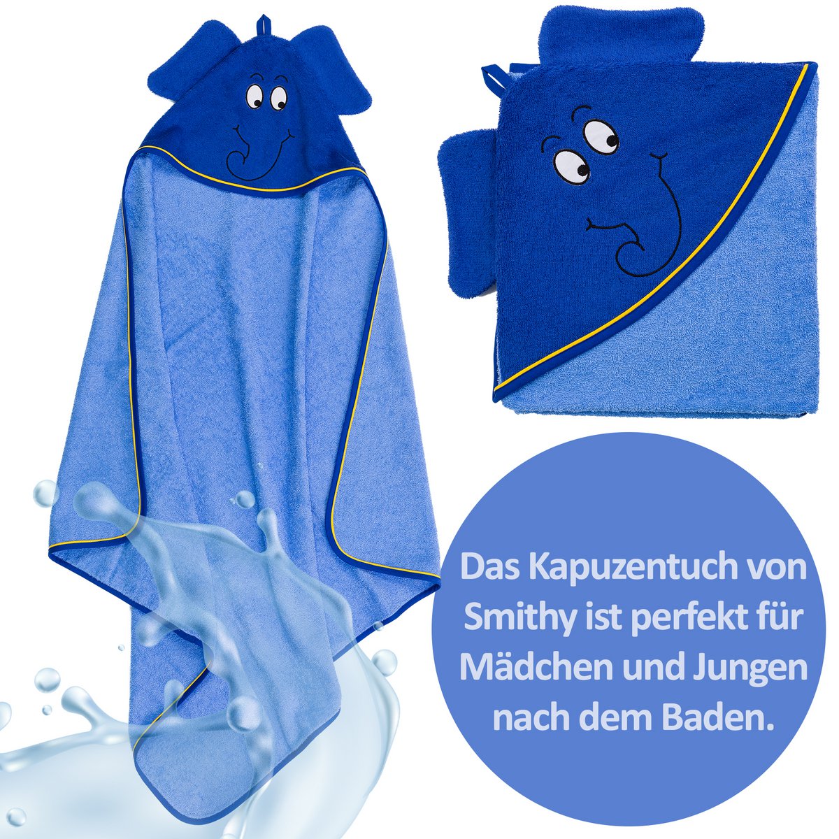 Hooded towel elephant, 100x100