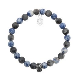 Sodaliet en Doodshoofd Armband "For Him"