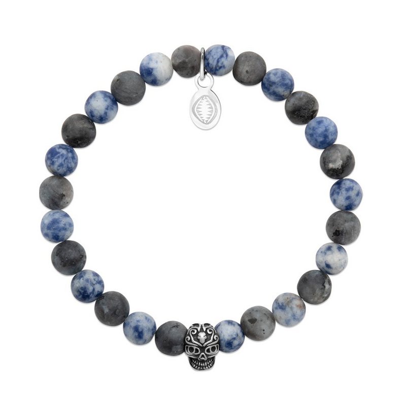 Sodaliet en Doodshoofd Armband "For Him"
