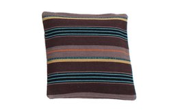 Hazan Kelim Cushion Stripes Brun Turkis