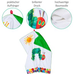 Children's blanket, caterpillar hungry, 75 x 90