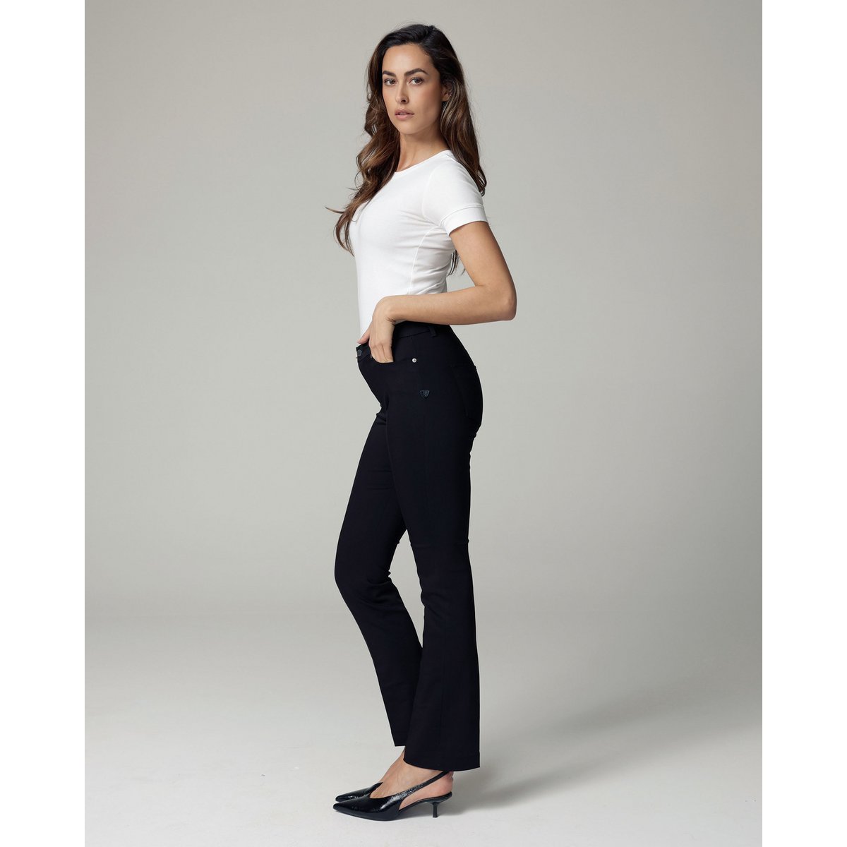 Schwarze Bootcut-Hose | Die Venezia
