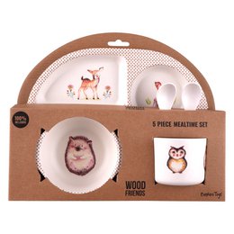 Wood Friends - Set Pappa con. Piatto 4 Camere - 5 pz