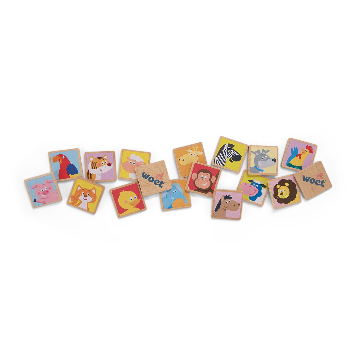 Houten Memory Spel met Dieren