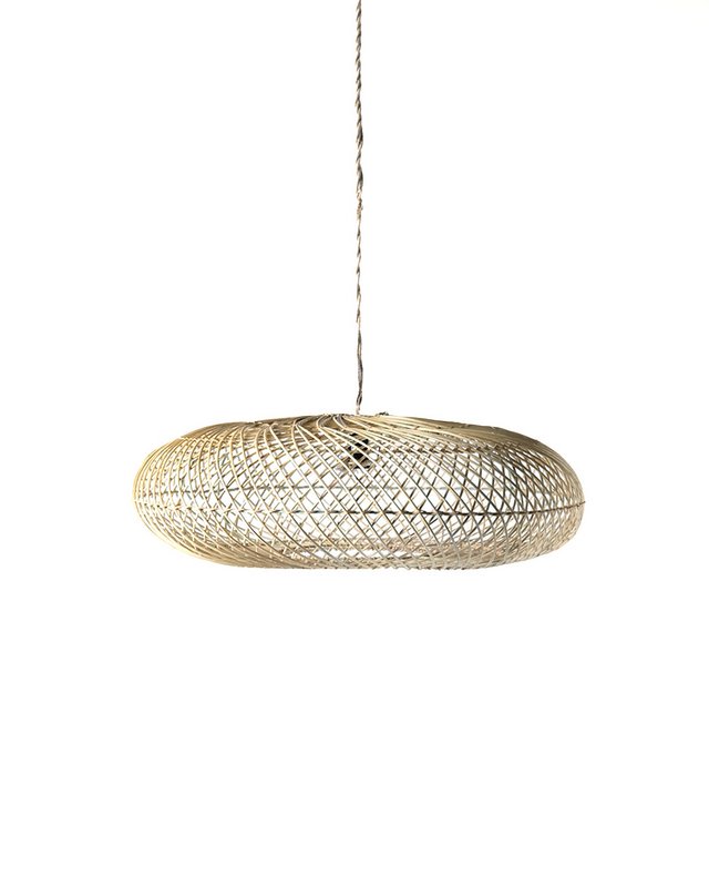 Natural Ratán Bunga Ratán Tahi Ayam Ratán lampe Ayam ovale.