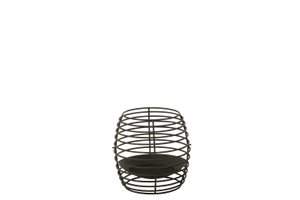 J-Line fire bowl Round Rinds - iron - black - S