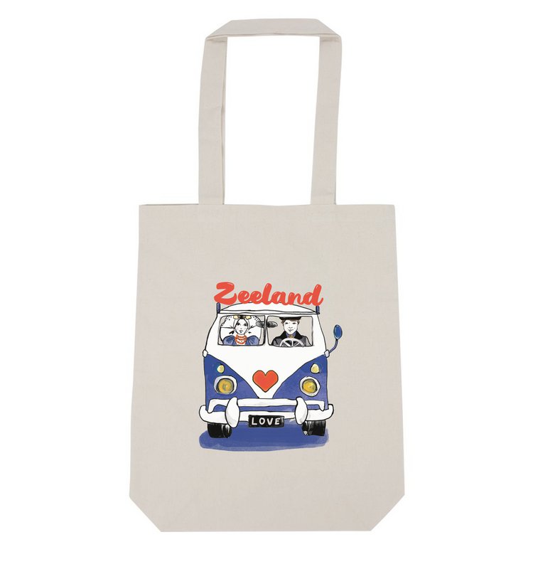 Zeeland souvenir -Tote bag - Zeeland - vintage bus - Zeeland girl