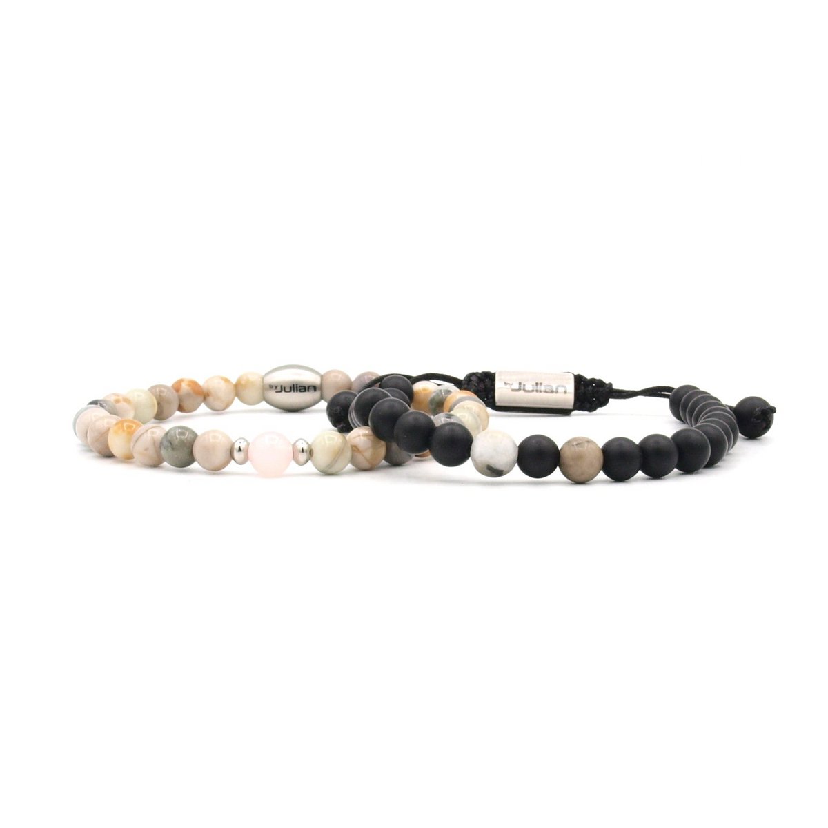 Moeder en zoon armbandenset Picasso Jaspis