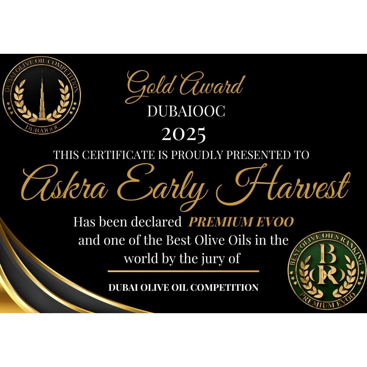 ASKRA Early Harvest Monovarietal Extra Virgin Olive Oil
