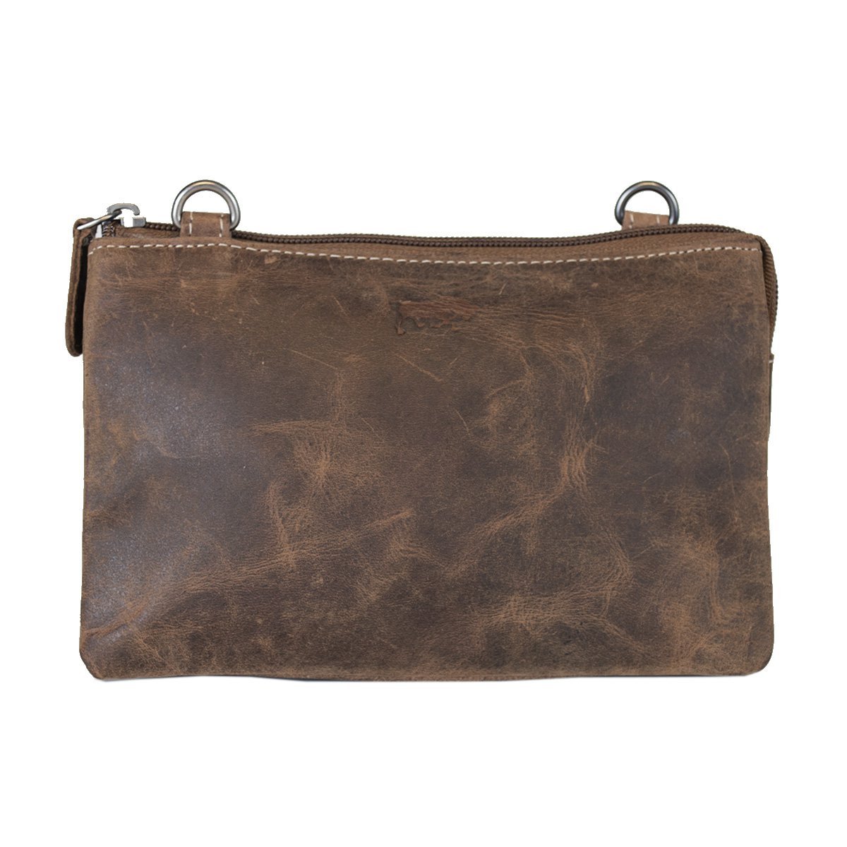 Skuldertaske I 3 farver Buffalo Læder - Festivaltaske - Lædertaske Lille - Crossbody taske til kvinder Læder - Str. L