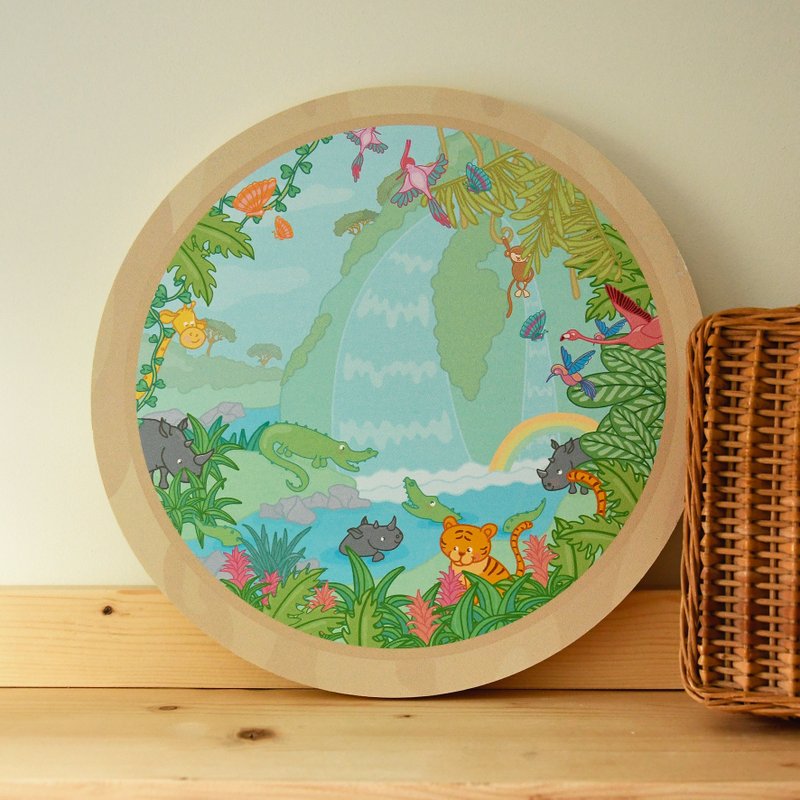 Wandkreis Holz Jungle III
