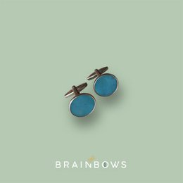 stainless steel CUFFLINKS with cork fabric