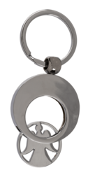 Metal Keychain, Angel, with Trolley Coin,