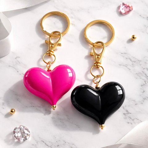 Ronde sleutelhanger met hart