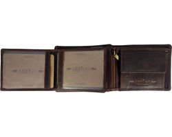 Wallet Men Brown RFID Anti Skim Billfold