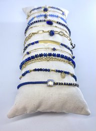 Best Seller Kit 10 Christmas Blue Gold Stainless Steel Bracelets