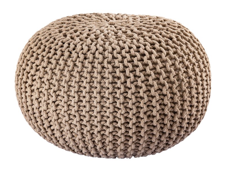 Knitted stool pouf Ø 45 H 30 cm cm seat pouf knitted floor cushion