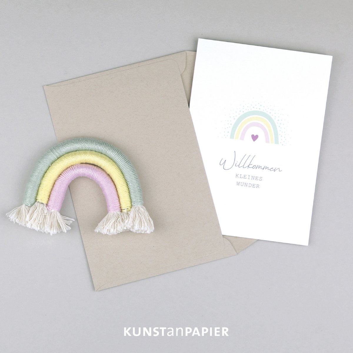 Geburtskarte Regenbogen Leonie